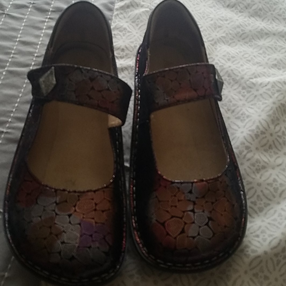 Algeria Paloma metallic geometric maryjane clog